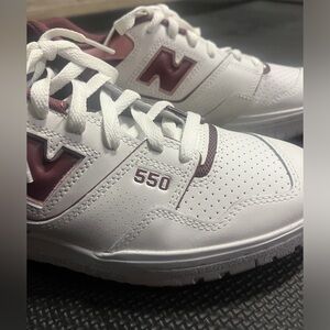 New Balance 550 in Sea Salt/Washed Burgundy, US 10 (41.5 EU). Brand new!